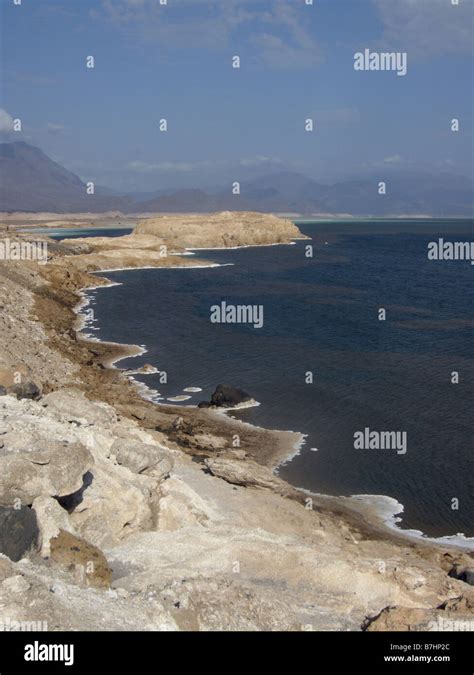 View overlooking Lake Assal, lowest place in Africa and Saltiest Place ...