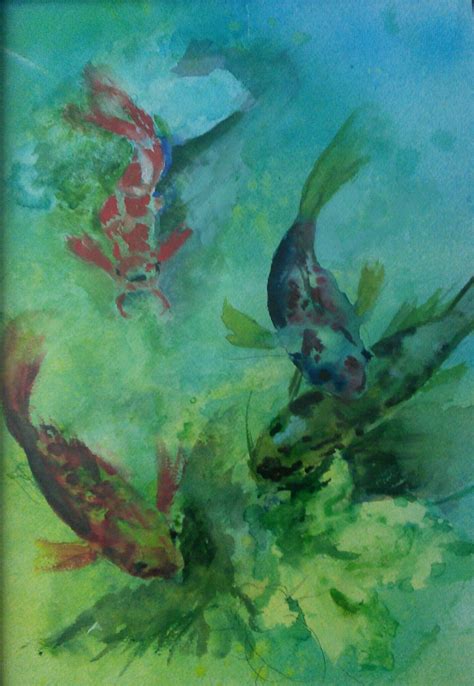 Koi carp. Watercolour | Art, Koi carp, Painting