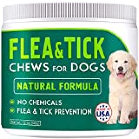 Chewable Flea and Tick Treats for Dogs - Made in USA - Natural Flea and ...