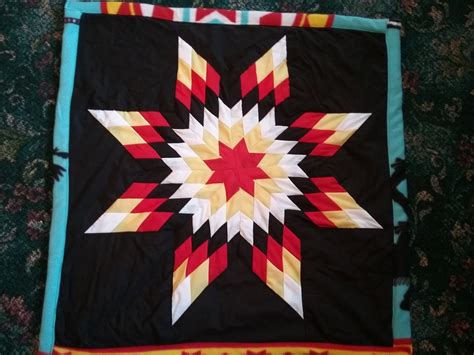 Native American star quilts Lakota Sioux Baby Black | Etsy