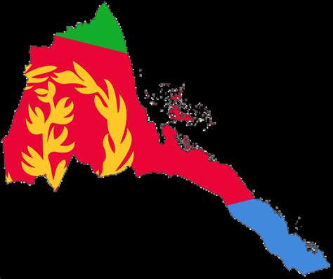 Eritrea Flag Map • Mapsof.net