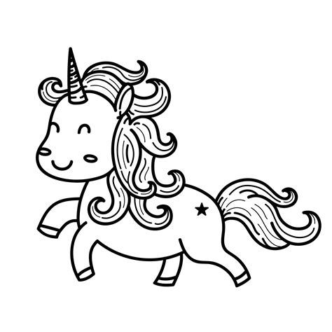 24 Unicorn Outline Drawings - Free Coloring Pages