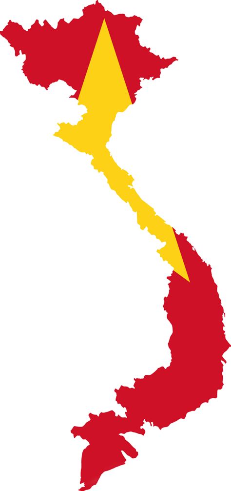 Vietnam Flag Map - MapSof.net