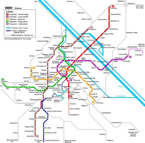 Vienna Austria underground map - Vienna metro map hauptbahnhof (Austria)