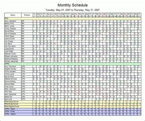 Monthly Scheduling Calendar For Employees Graphics https ...