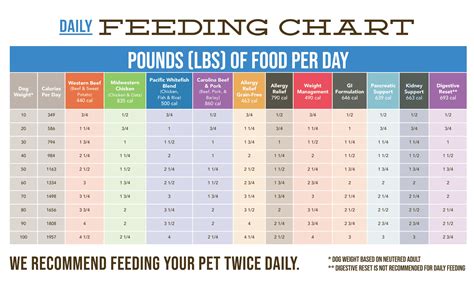 dog food by weight chart Dog daily food chart