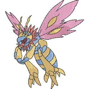 Flymon Digimon Free Machine Embroidery Design Download in PES, JEF, VP3 Formats