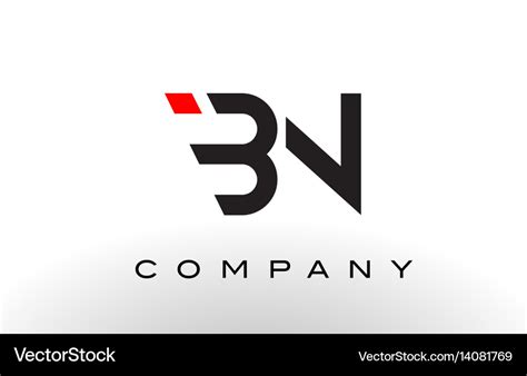 Bn logo letter design Royalty Free Vector Image