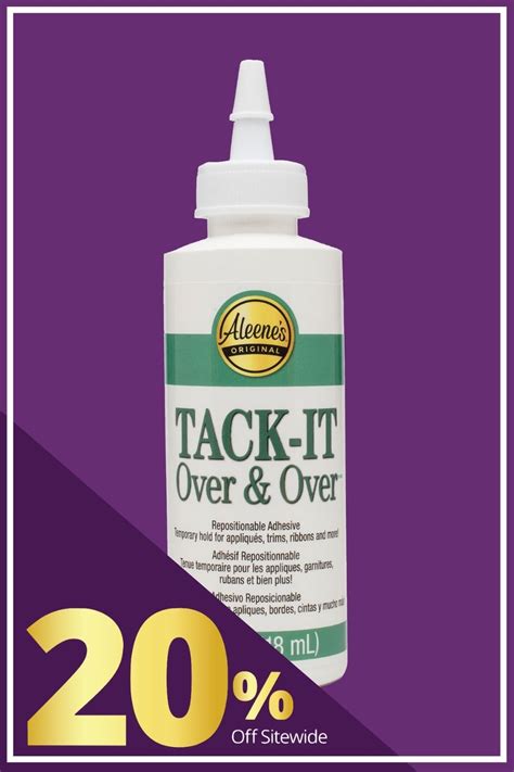 Aleene's Tack-It Over & Over Repositionable Adhesive 4 fl. oz. | Repositionable adhesive, Glass ...