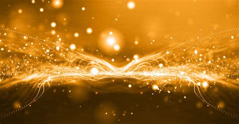 Golden Particle Effect Technology Background, Particles, Golden ...