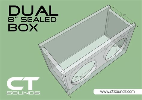 Dual 8 Inch Sealed Subwoofer Box Design | Subwoofer box design, Box design, Subwoofer box