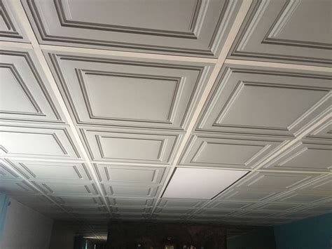 2X4 Ceiling Tile : Coffered Ceiling Tiles 2x4 | Belezaa Decorations from ... : Simply paint ...