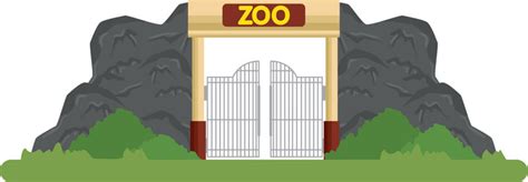 Entrance facade of zoo Royalty Free Vector Image