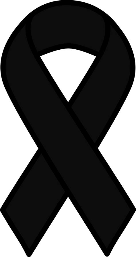 Clipart - Black Melanoma Ribbon