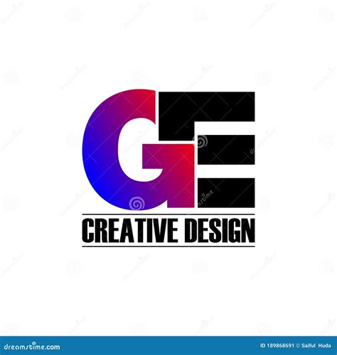 Letter GE Monogram Logo Icon Design Vector. Stock Vector - Illustration of internet, company ...