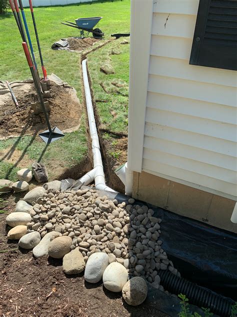 How to Install Drainage Outside House with DIY French Drain and Underground Downspout Pipe Ideas