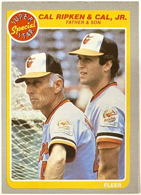 Cal Ripken Sr. & Cal Ripken Jr. 1985 Fleer Baltimore Orioles Baseball Superstar Special Father ...