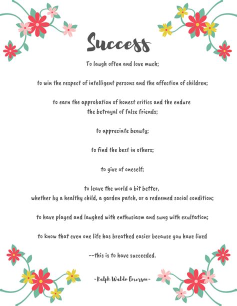 Success poem by Emerson | Making Life Blissful