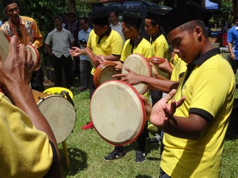 Boy Plays Kompang during Malay Wedding Ceremony. Editorial Stock Image - Image of loud ...