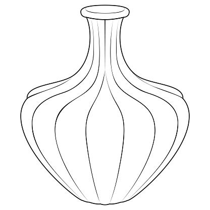 Outline Vase Vector Linear Vase Pottery Ancient Pot Greek Illustration Stock Illustration ...