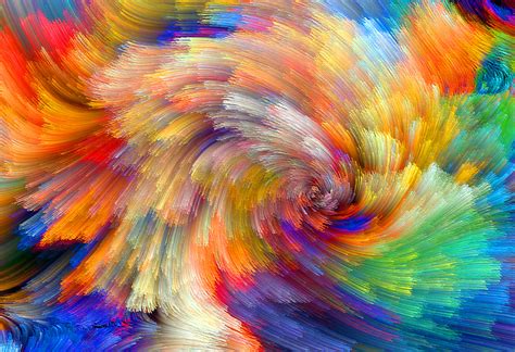 Hypnotic Rainbow Swirls - Abstract Poster Print - Digital Art ...