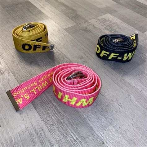 Reworked off white belts Set me a price for each or... - Depop