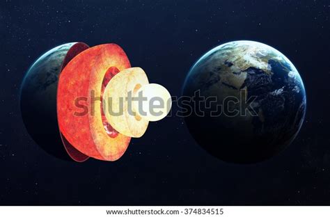 Earth Core Structure Elements This Image Stock Photo (Edit Now) 374834515