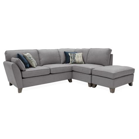 Barresi Chenille Fabric Right Hand Corner Sofa In Grey | Furniture in ...