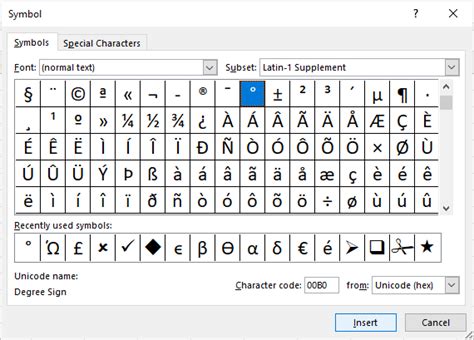 How to Insert or Type the Degree Symbol in Excel (5 Ways to Insert °)