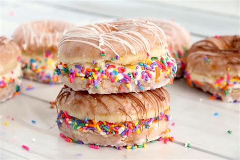 Donut Ice Cream Sandwiches - Bitz & Giggles