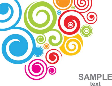 Set of colored swirl vector backgrounds art Free vector in Encapsulated PostScript eps ( .eps ...