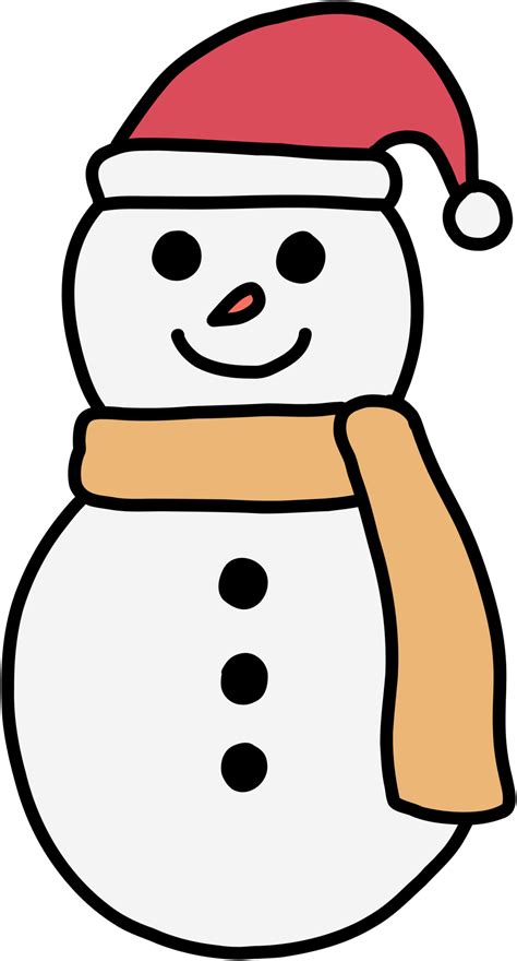 doodle freehand sketch drawing of a snowman. christmas festival concept. 12589579 PNG