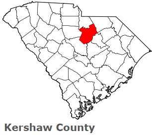 Kershaw County on the satellite map of South Carolina 2024. Actual satellite images of Kershaw ...