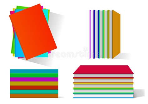 Stack of Book from All Side View Stock Vector - Illustration of design ...