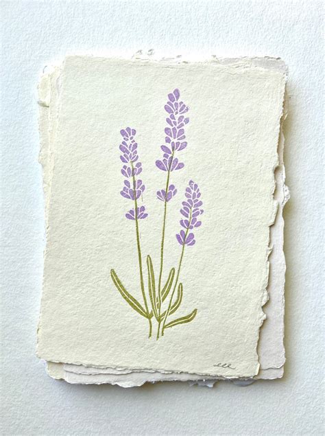 Lavender Print Floral Print Botanical Print Original Art - Etsy