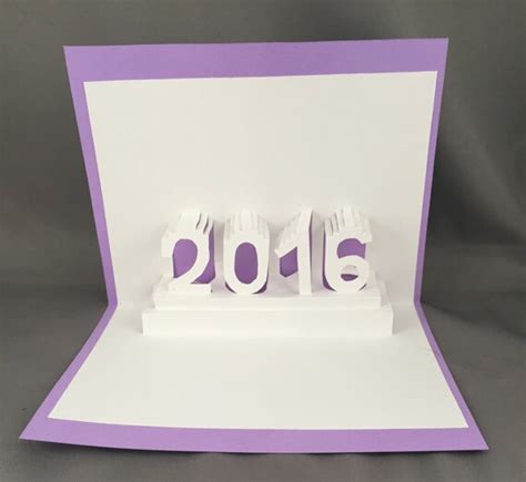 Sale 3D Pop Up Happy New Year Greeting Card Handmade Card