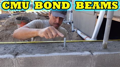 How to build a Concrete Block Basement for Beginners. Part 3 the Bond Beams DIY - YouTube