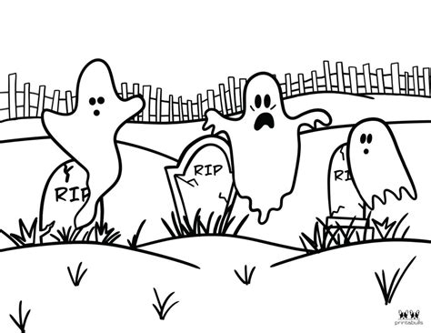 Free Printable Ghost Coloring Pages - PrintaBulk