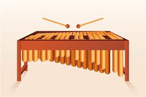 Free Vector | Gradient marimba instrument illustration