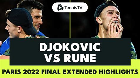 Novak Djokovic vs Holger Rune EPIC Title Decider | Paris 2022 Final ...