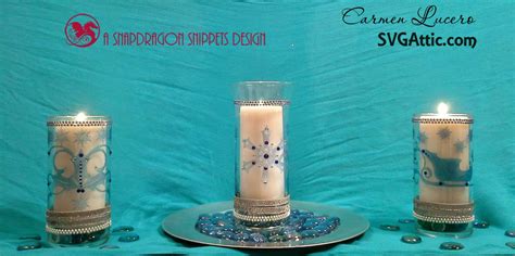 SVG Attic Blog: Winter Flurries Candle Holders