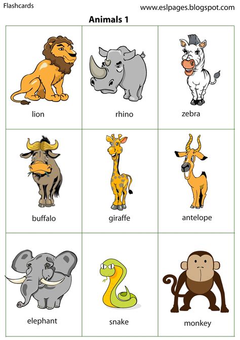 Esl Pages: Animals