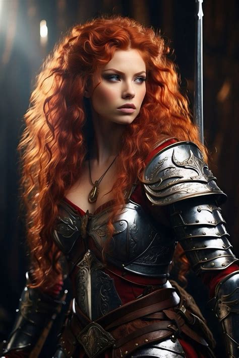 Pin by Leonard Tannas on Art | Portrait retouch, Warrior woman, Red haired actresses