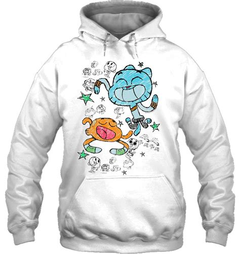 Cn The Amazing World Of Gumball & Darwin Sketches Premium T Shirts ...