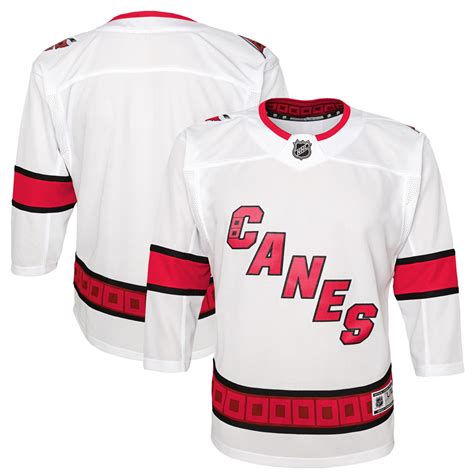 Youth Carolina Hurricanes White Away Premier Jersey