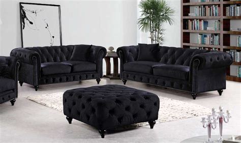 Displaying Gallery of Black Velvet Sofas (View 3 of 30 Photos)