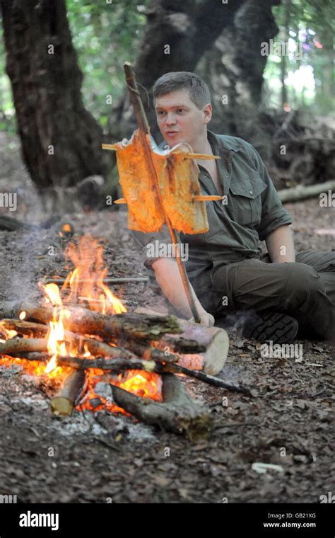 Survival expert Ray Mears is joined by Scouts at Camp Downe in Kent ...