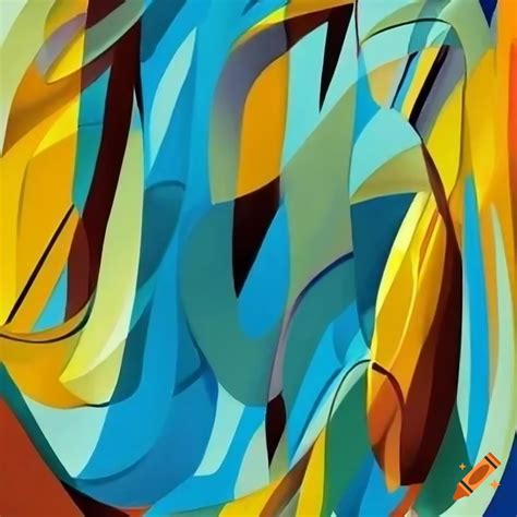 Geometric abstract art of dancers on Craiyon