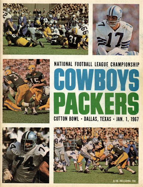 1966 NFL Championship Game Program Green Bay Packers vs Dallas Cowboys – Denver Autographs