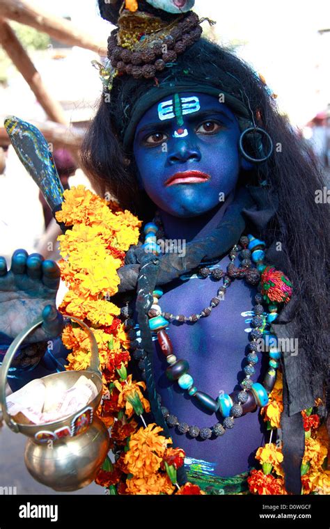 Indian little child representing lord Shiva Stock Photo - Alamy